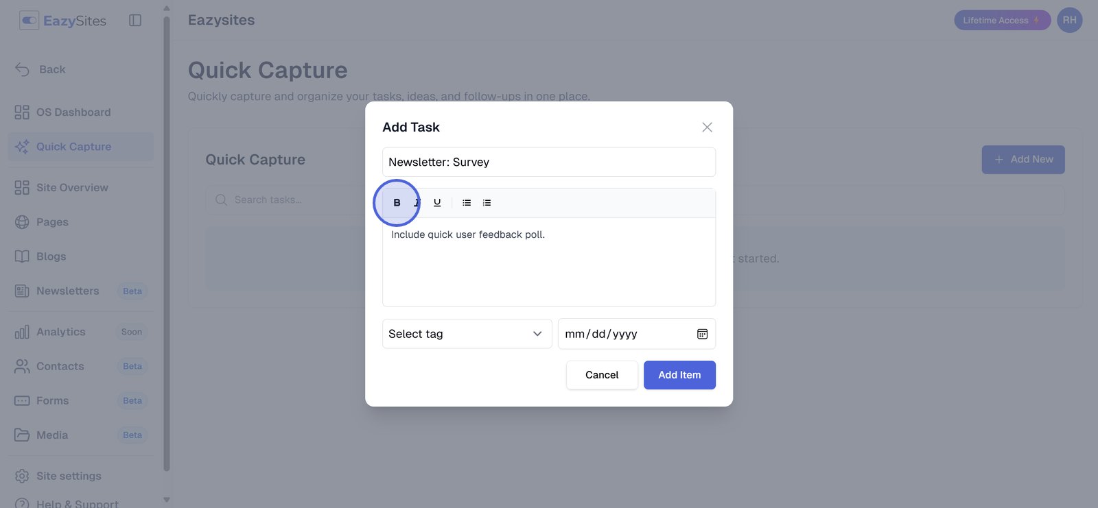 Formatting tools are available.