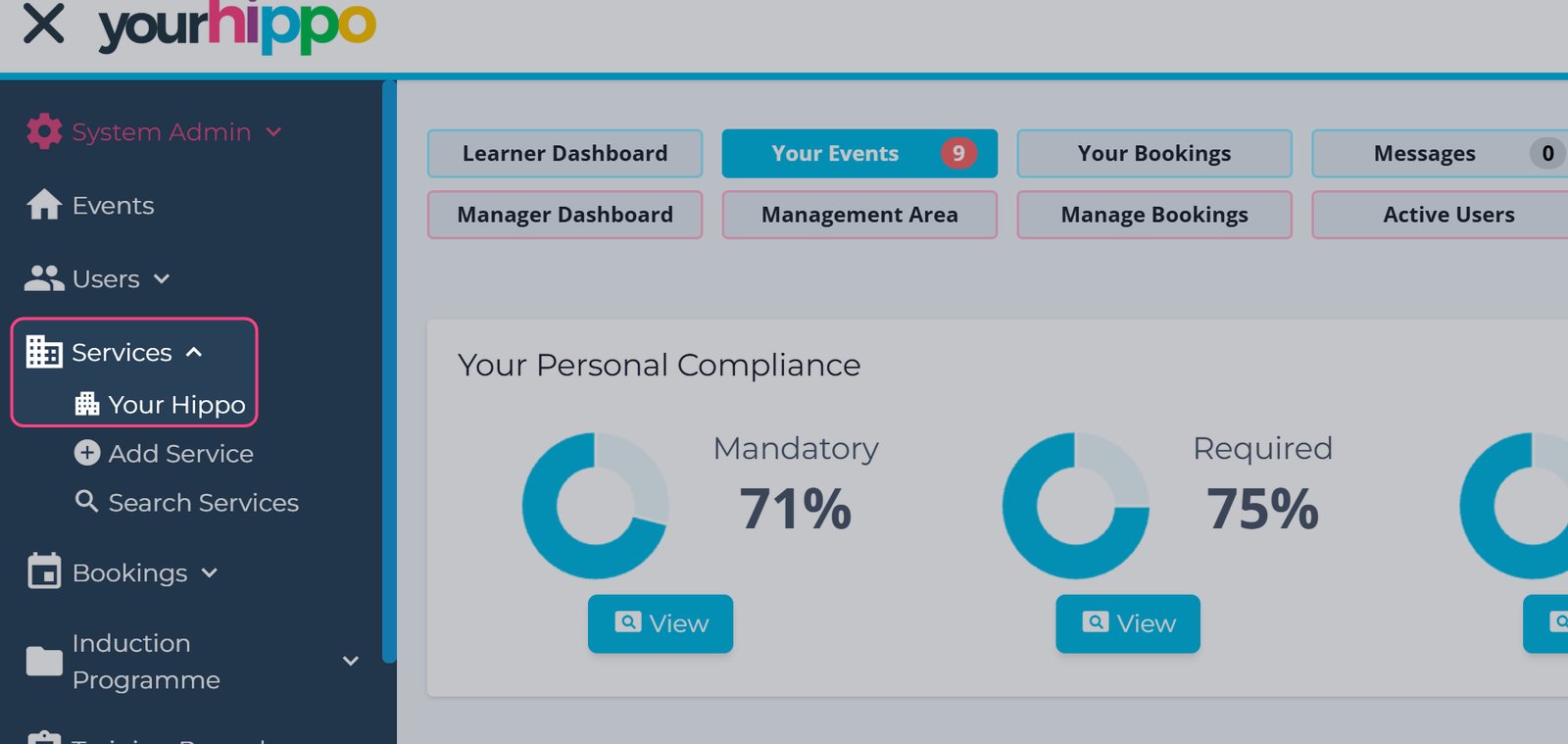 **Select your company name** to access the company settings.