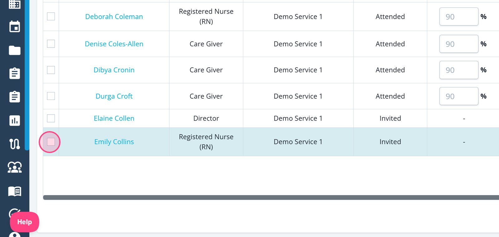 If you need to remove a delegate, return to the delegate list and select the relevant learner.