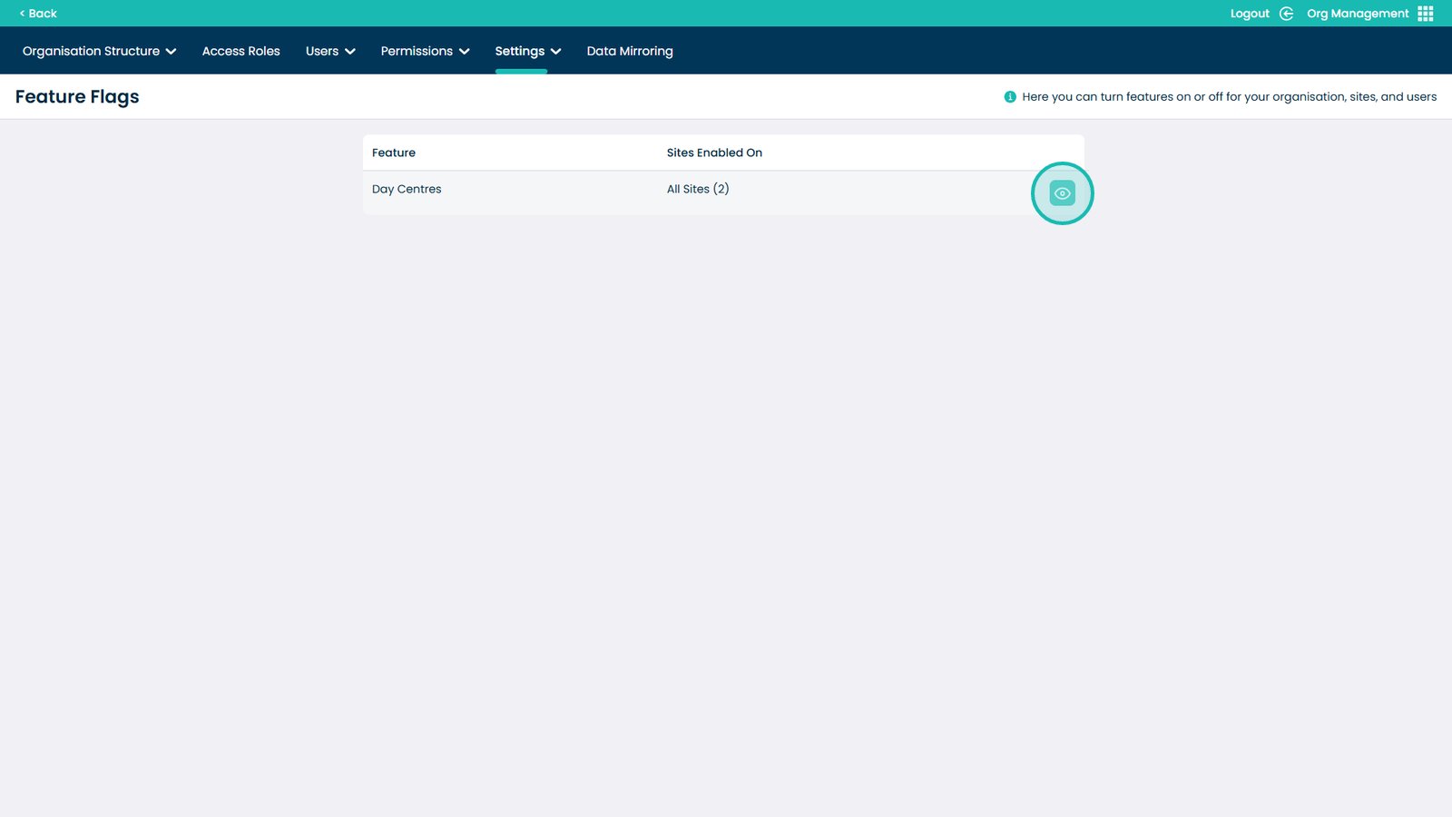 Day Centres feature row