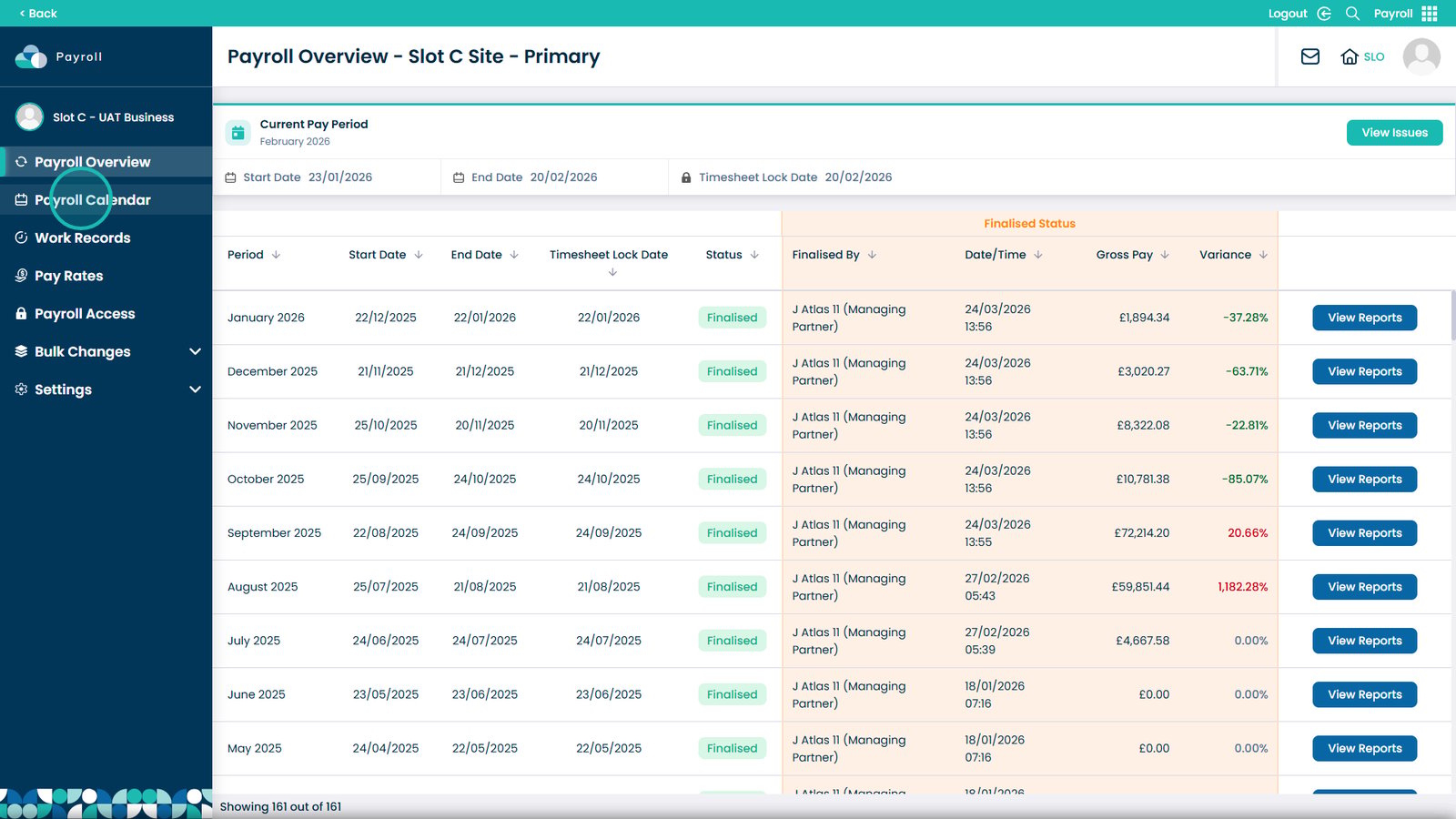 Payroll Calendar